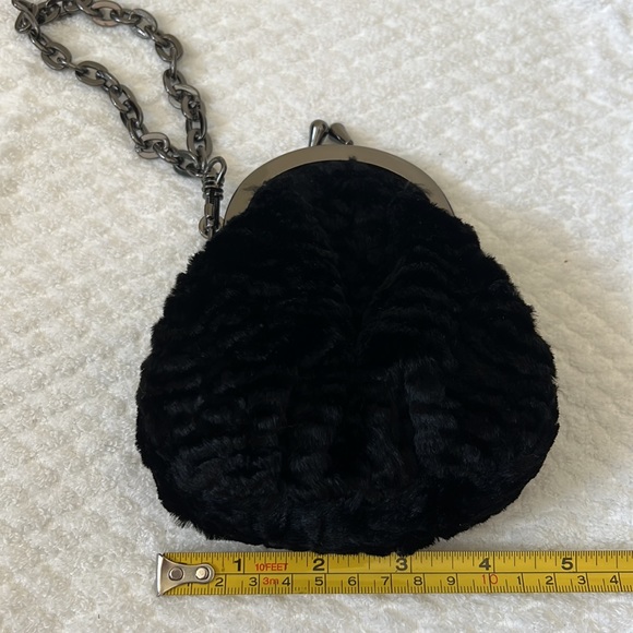 Nine West faux fur mini bag with leopard print interior - Picture 5 of 7